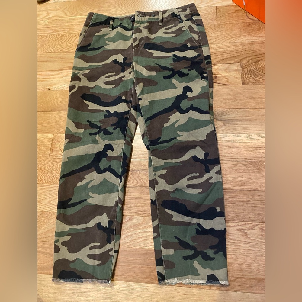 rag & bone Buckley Green and Brown Camouflage Bottoms